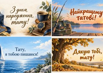 Листівки з днем народження татові