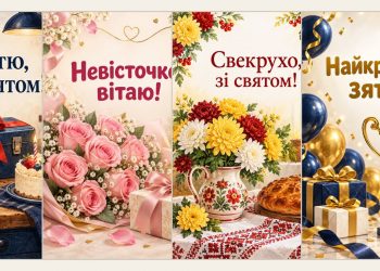 Листівки з днем народження зятю, невістці, свекрусі й тещі