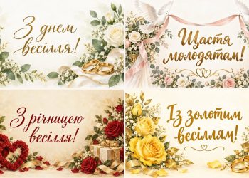 Листівки з днем весілля і річницею