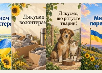 Листівки з Днем волонтера