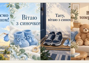 Листівки з народженням сина: привітання батькам