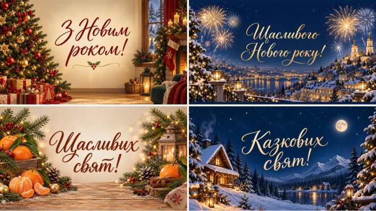 Листівки з Новим роком: добірка картинок українською