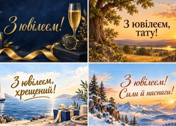 Листівки з ювілеєм чоловіку