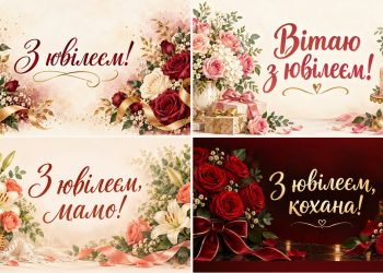Листівки з ювілеєм жінці