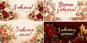 Листівки з ювілеєм жінці