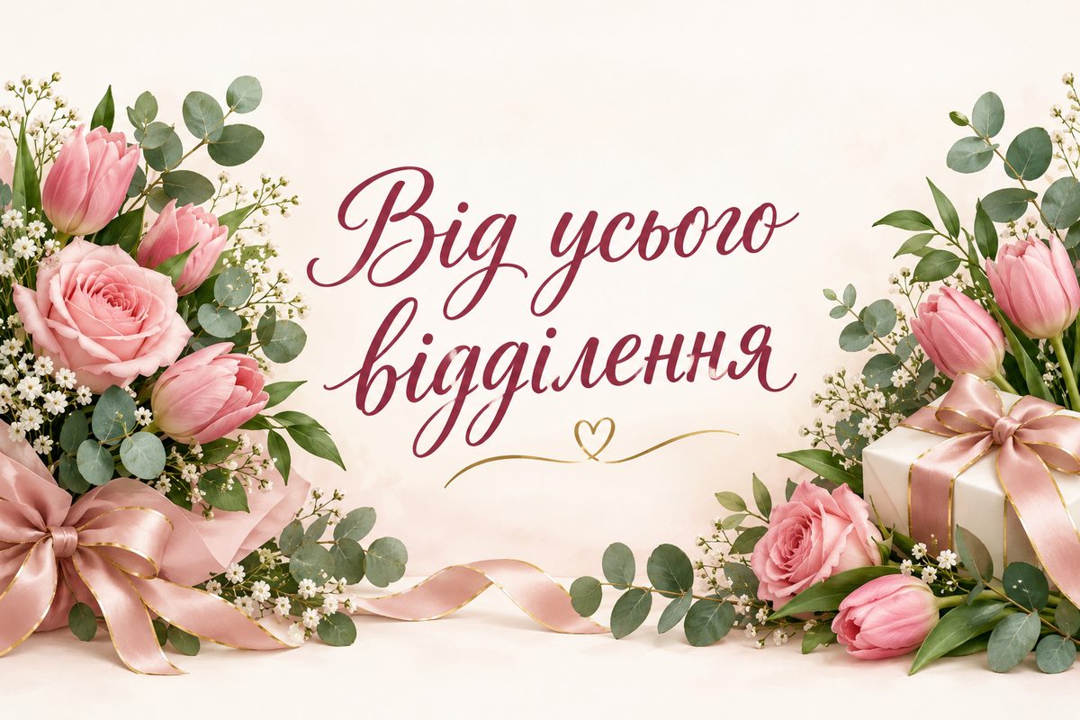 Від усього відділення - листівка медсестрі з днем народження