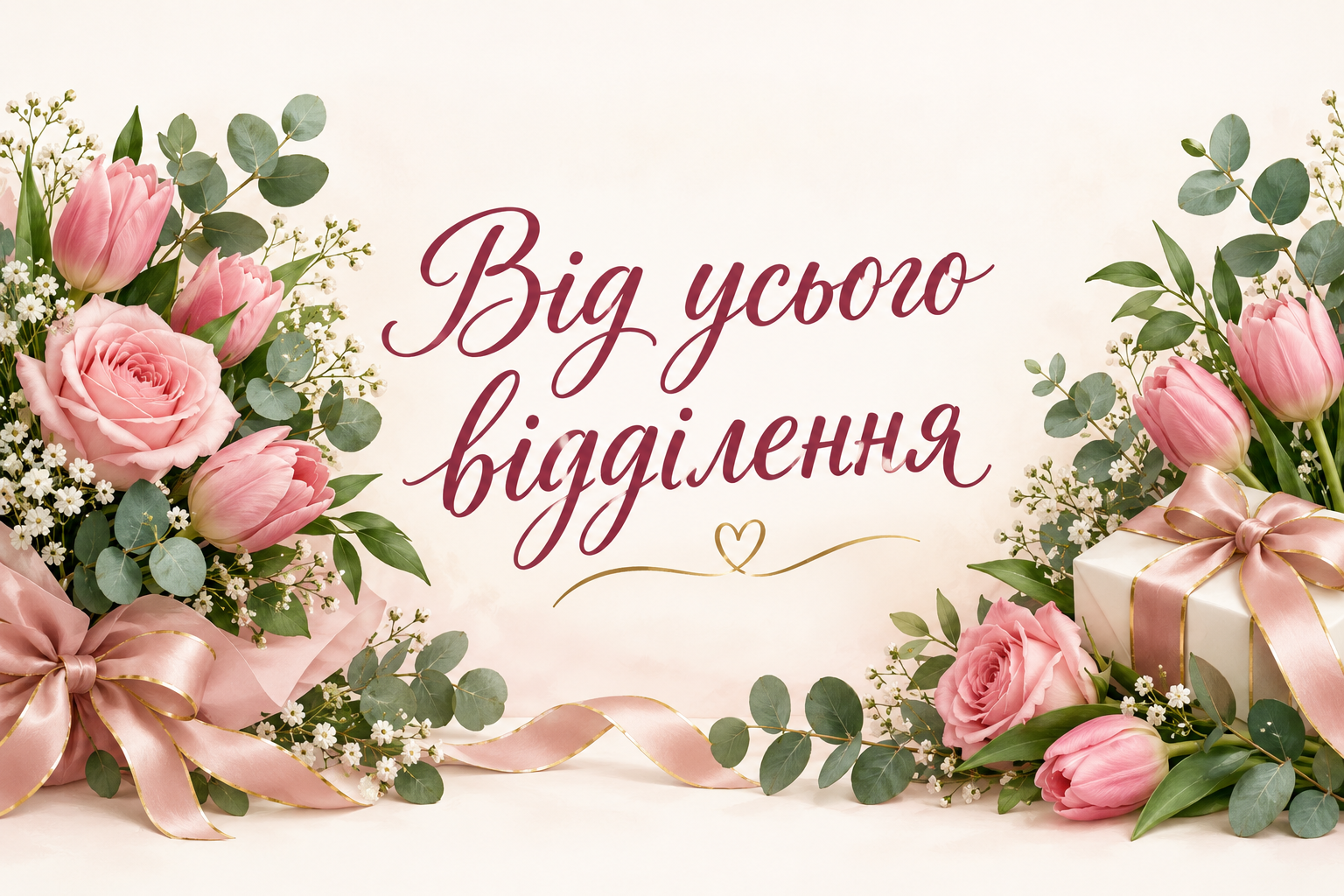 Від усього відділення - листівка медсестрі з днем народження