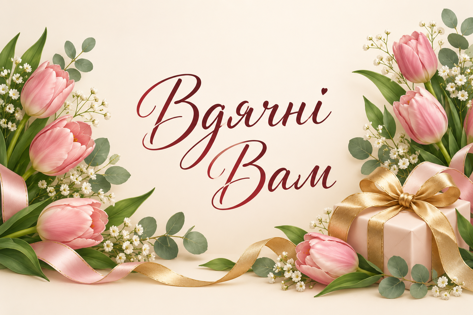 Вдячні Вам - листівка медсестрі з днем народження