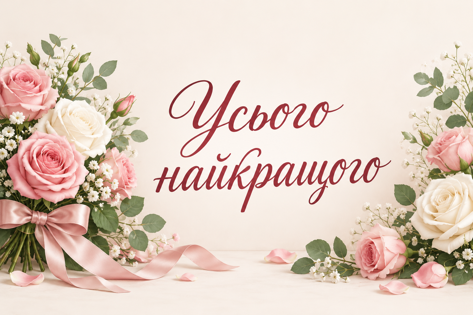 Усього найкращого - листівка медсестрі з днем народження