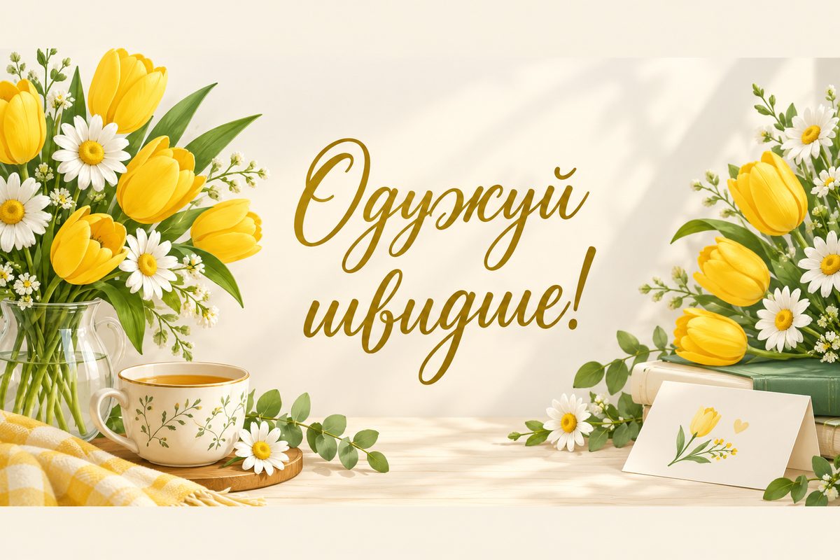 Одужуй швидше! - листівка з побажанням одужання з днем народження
