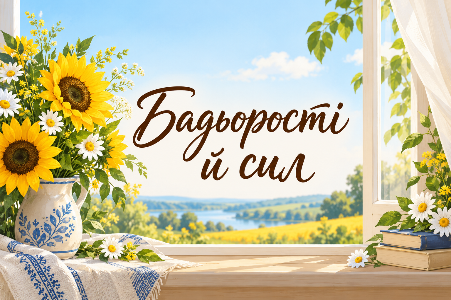 Бадьорості й сил - листівка з побажанням одужання з днем народження