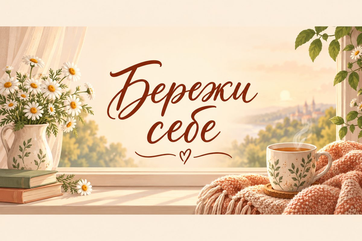 Бережи себе - листівка з побажанням одужання з днем народження
