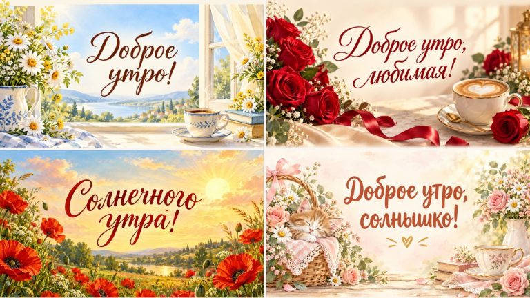Открытки с добрым утром и хорошего дня