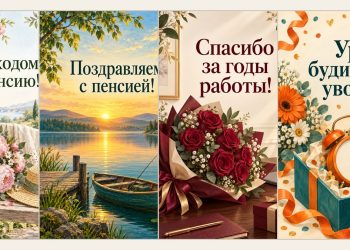 Открытки с выходом на пенсию