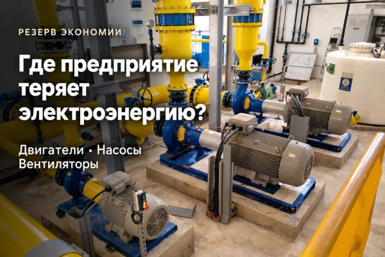 Где предприятие теряет электроэнергию: двигатели, насосы и вентиляторы как скрытый резерв экономии