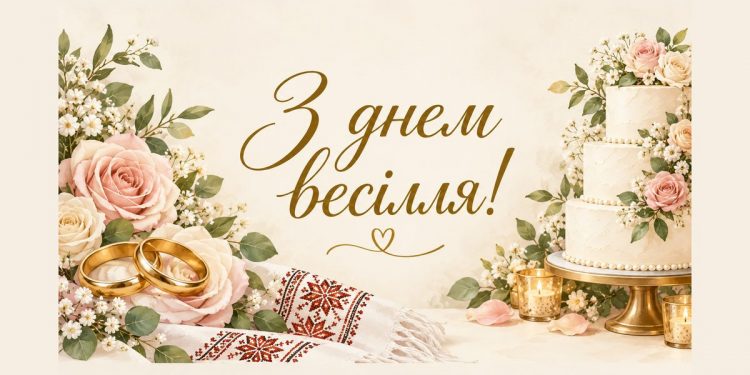 З днем весілля!