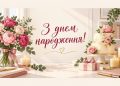 Привітання колезі жінці з днем народження