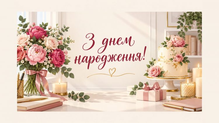 Привітання колезі жінці з днем народження