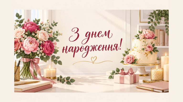 Привітання колезі жінці з днем народження