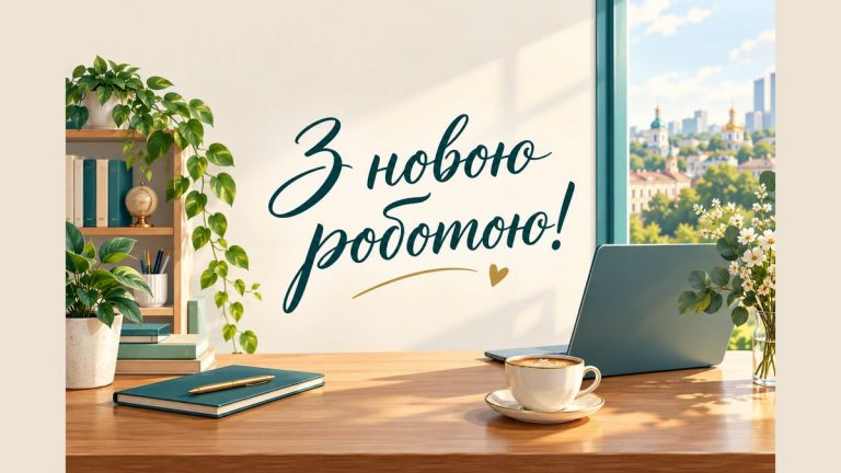 Привітання з новою роботою