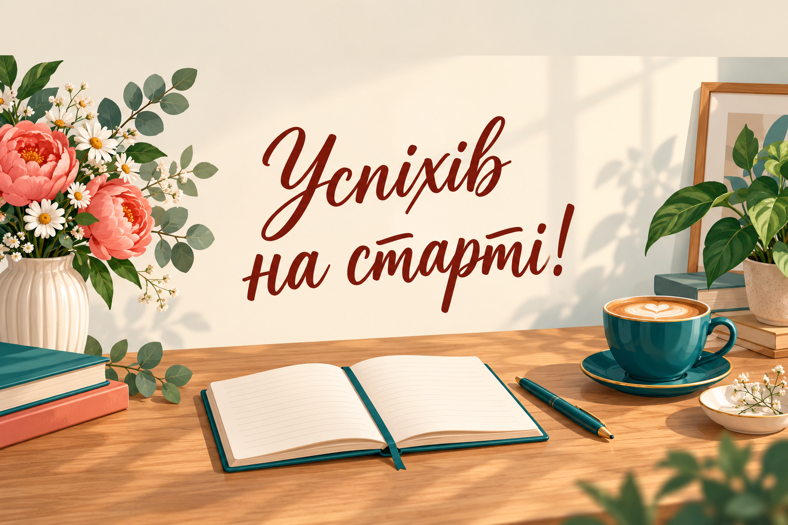 Успіхів на старті! - листівка з новою роботою з днем народження