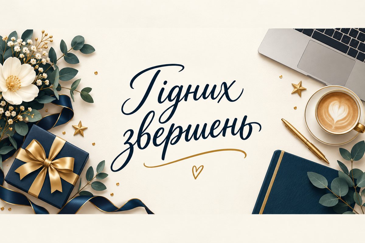 Гідних звершень - листівка з новою роботою з днем народження