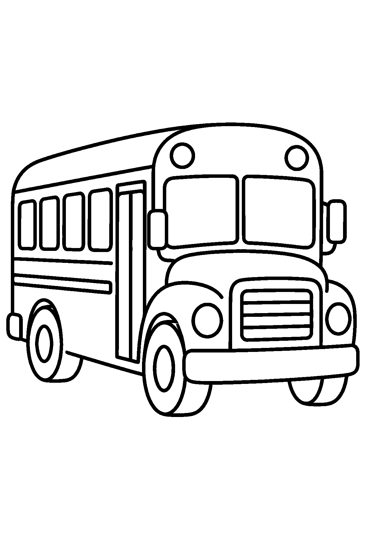 Розмальовка машинка: шкільний автобус