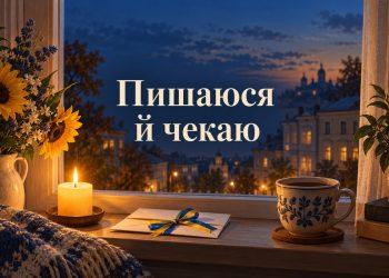 Слова підтримки військовому: свічка, лист і синьо-жовта стрічка на підвіконні