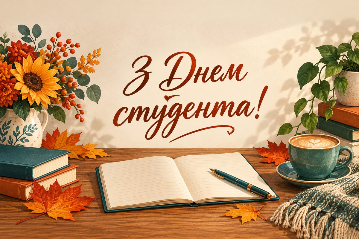 З Днем студента! - листівка з Днем студента з днем народження