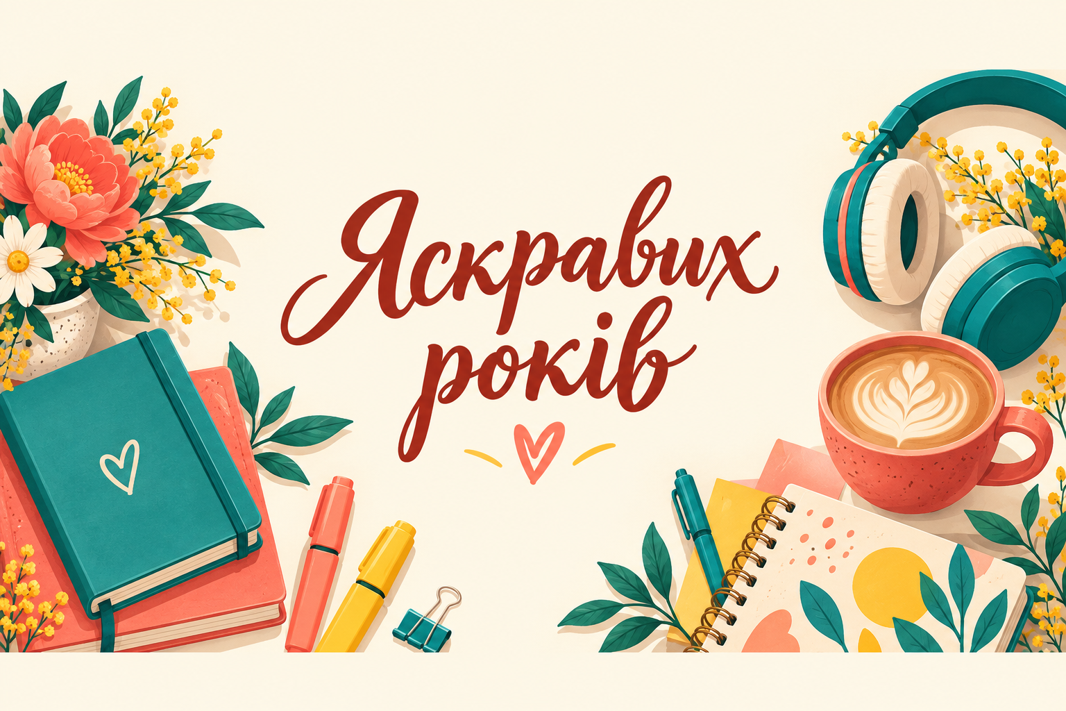 Яскравих років - листівка з Днем студента з днем народження