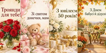Вітальні листівки українською: добірки на всі свята