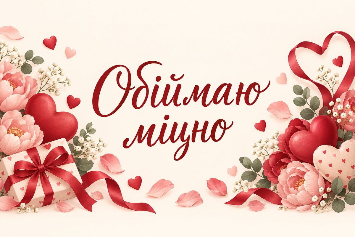 Обіймаю міцно - листівка внучці
