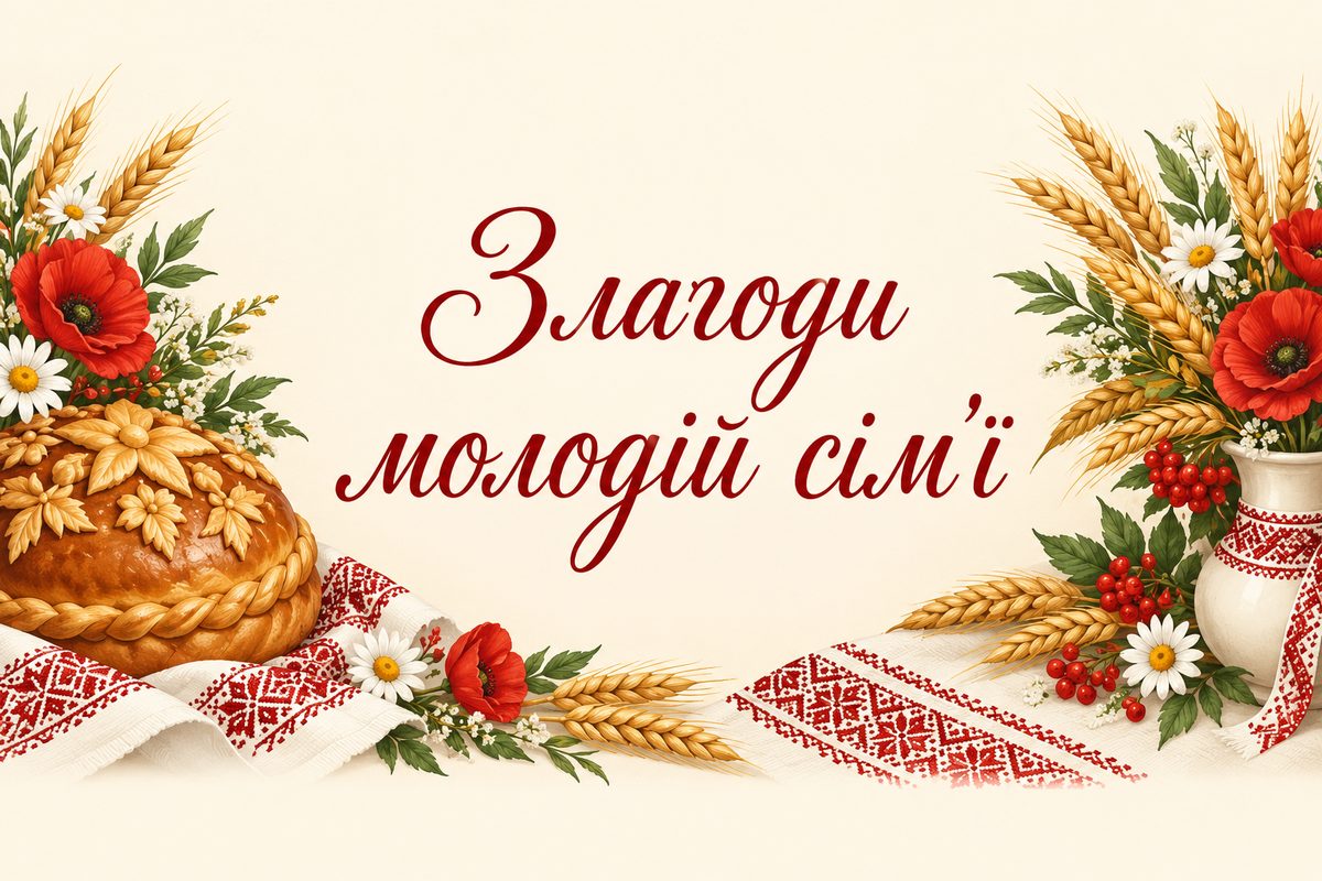 Злагоди молодій сім'ї - весільна листівка