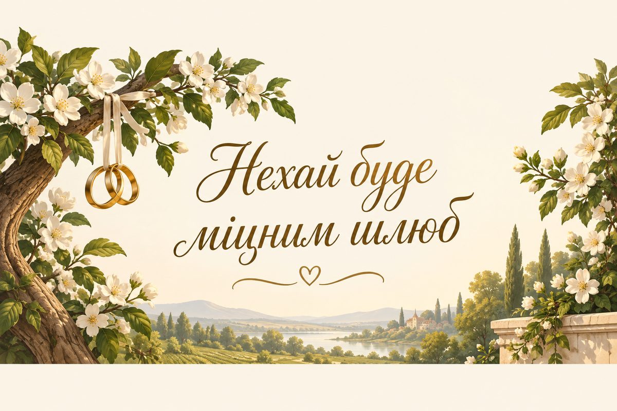 Нехай буде міцним шлюб - весільна листівка