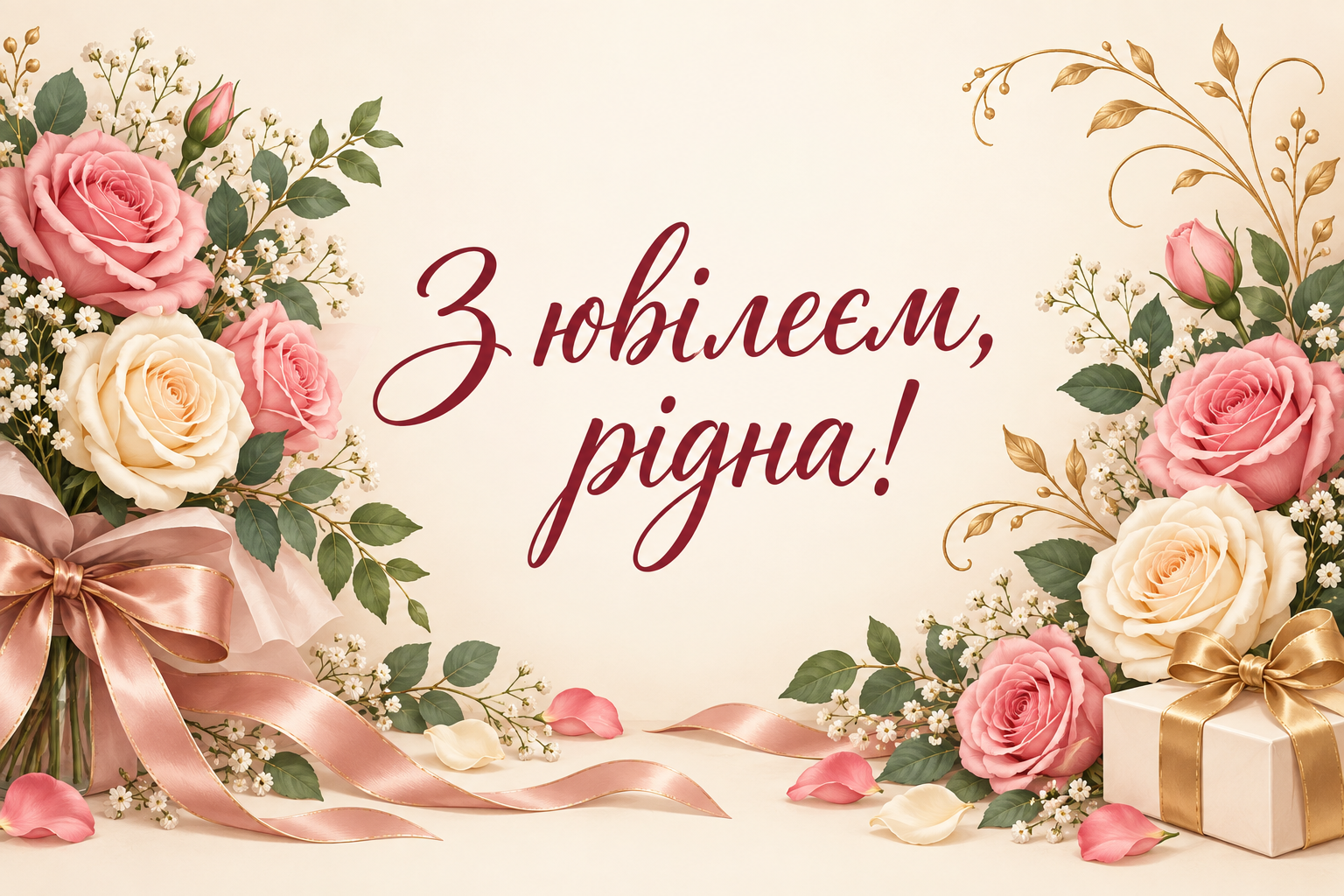 З ювілеєм, рідна! - листівка з ювілеєм