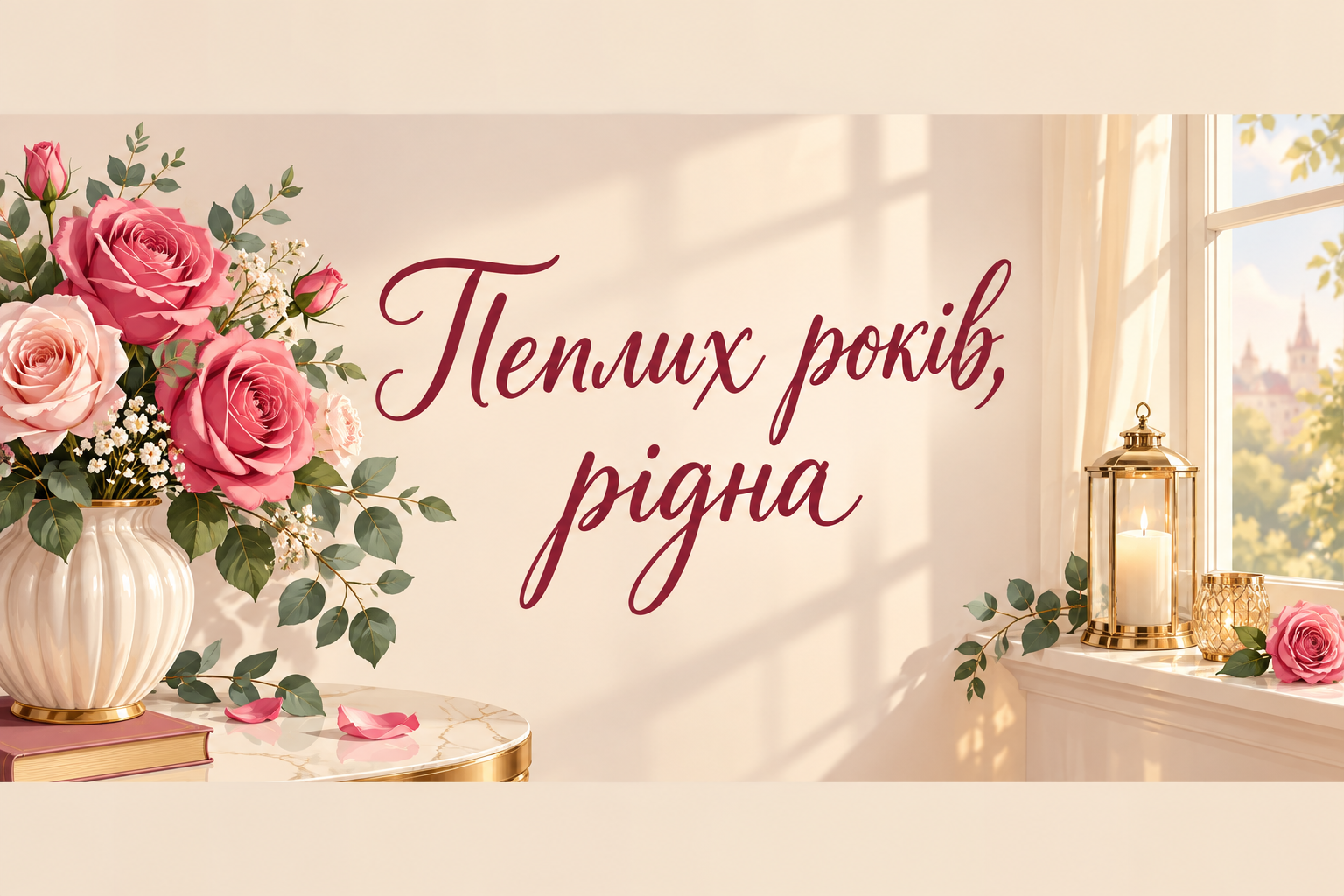 Теплих років, рідна - листівка з ювілеєм