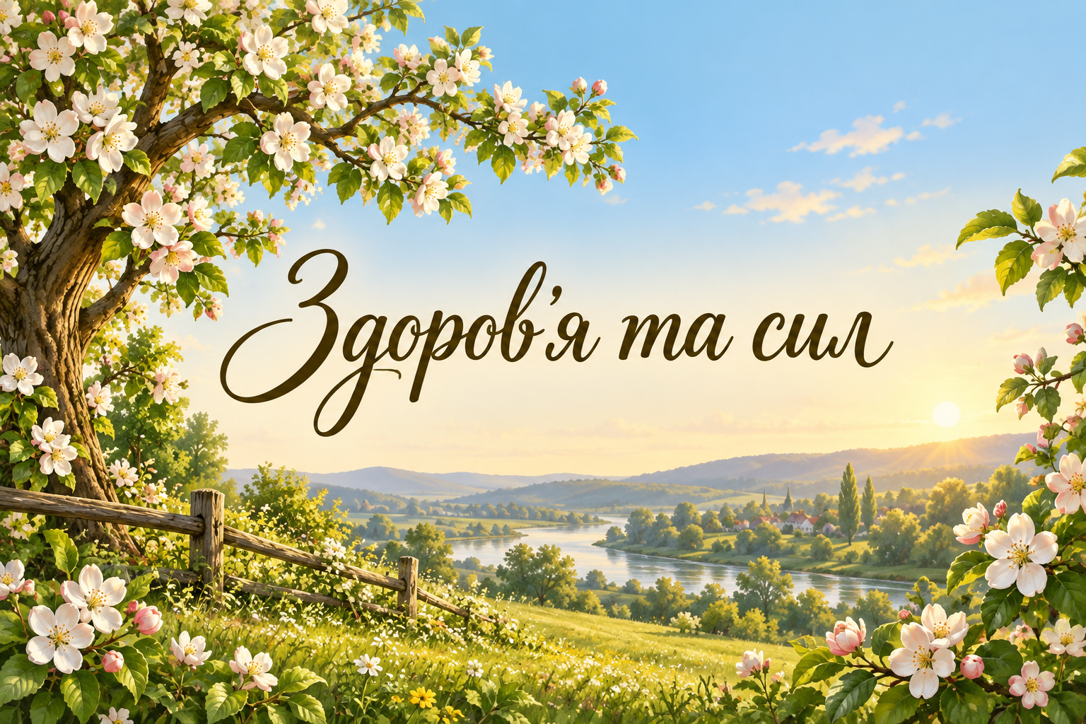 Здоров'я та сил - листівка з ювілеєм