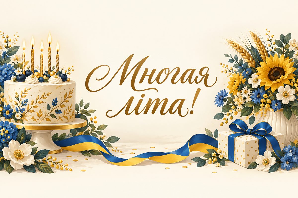 Многая літа! - листівка з ювілеєм