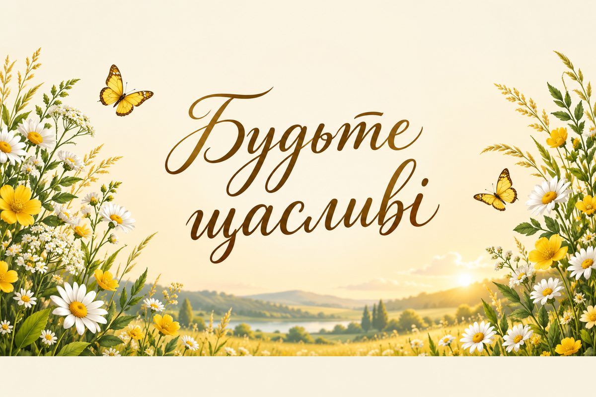 Будьте щасливі - листівка з ювілеєм