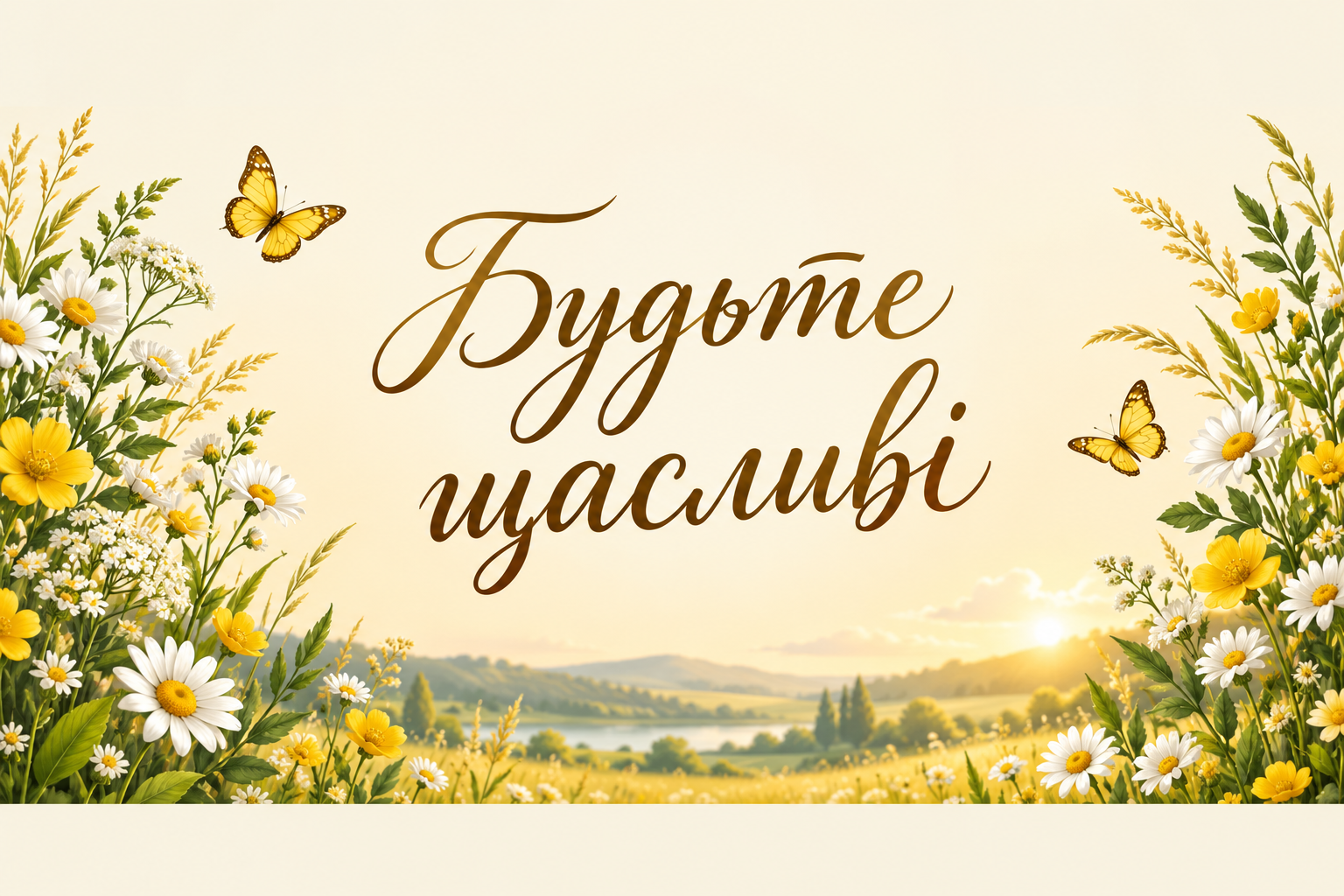 Будьте щасливі - листівка з ювілеєм