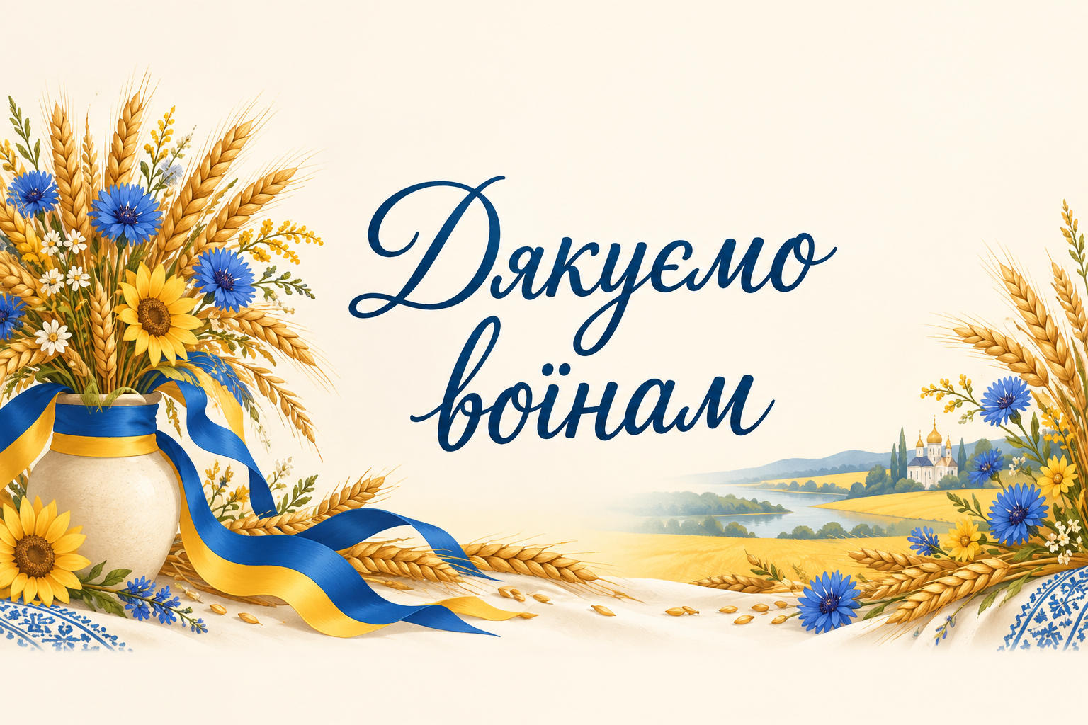 Дякуємо воїнам - листівка з Днем ЗСУ з днем народження
