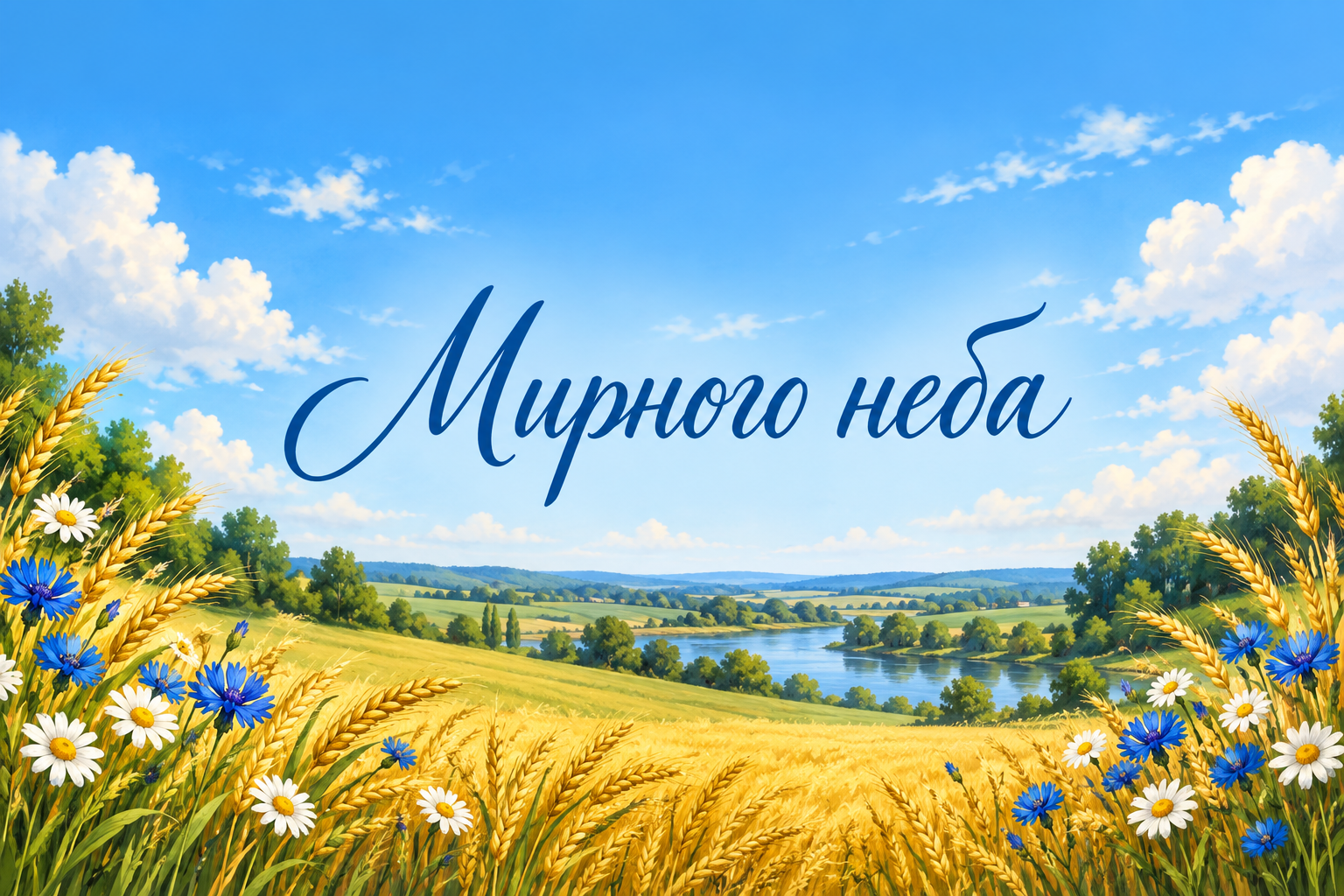 Мирного неба - листівка з Днем ЗСУ з днем народження