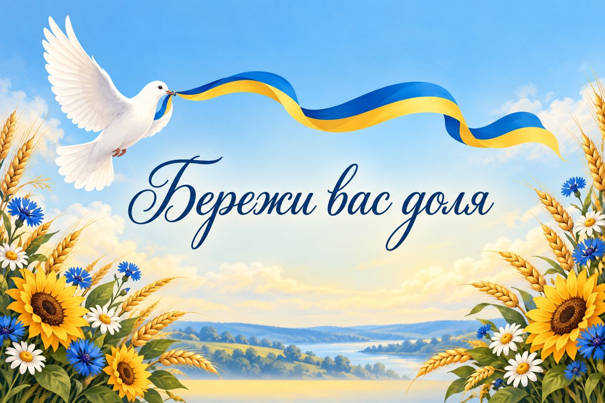 Бережи вас доля - листівка з Днем ЗСУ з днем народження