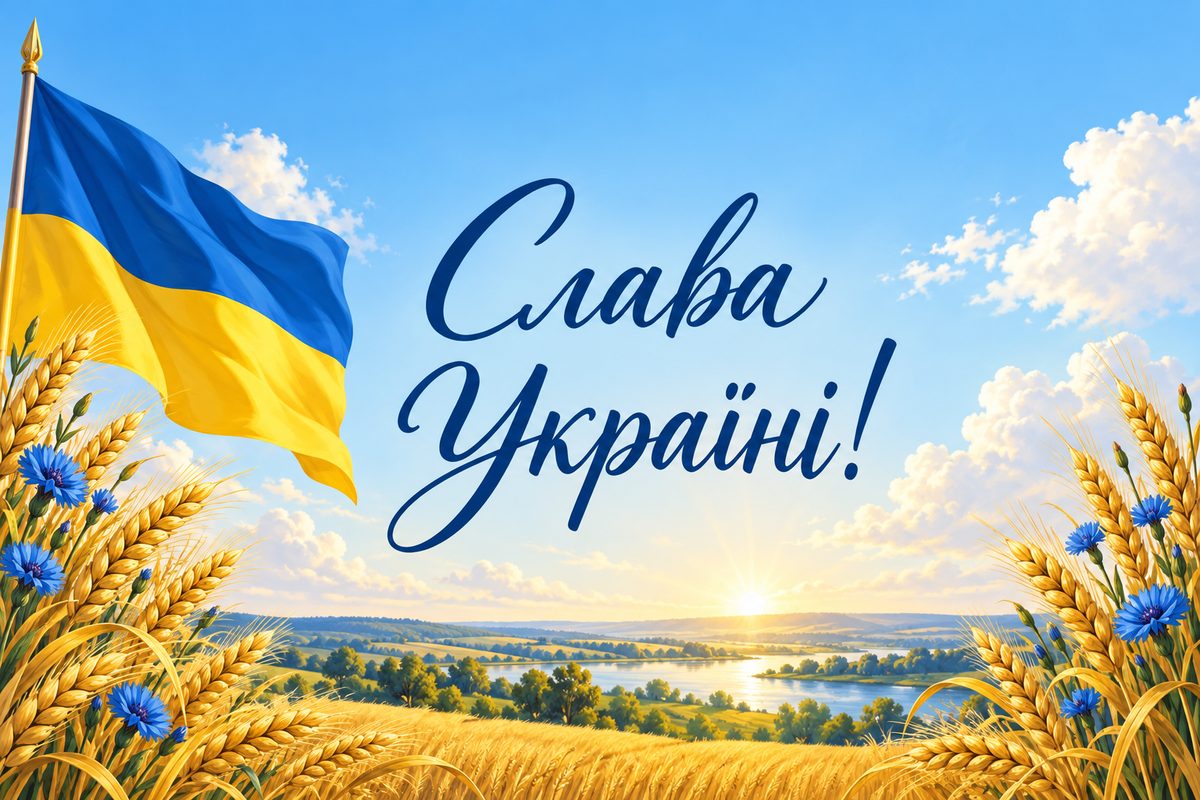 Слава Україні! - листівка з Днем ЗСУ з днем народження